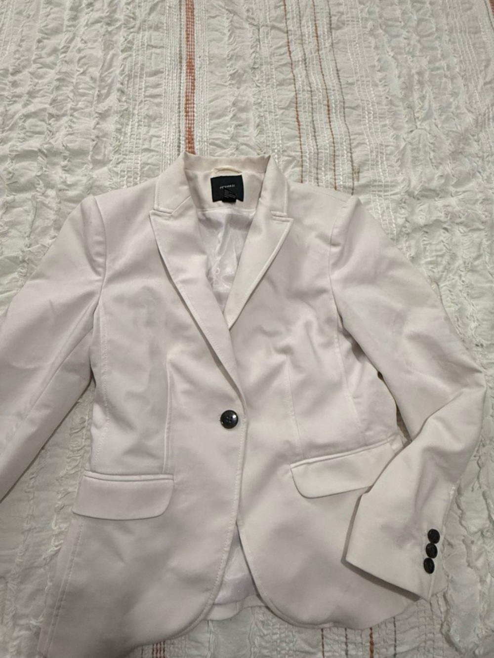 H&M Off-White Single-Button Tailored Blazer